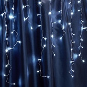 Светодиодная гирлянда Feron CL22 бахрома, статичная, 4,5м*0,8м + 3м 230V 5000К c питанием от сети, белый шнур