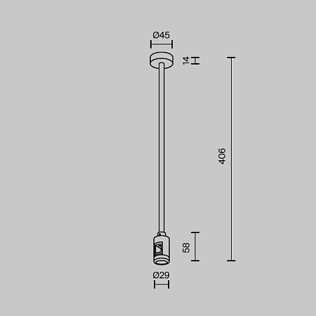 Комплектующие для систем освещения с токоведущими элементами Technical TRA158C-BL1-PT - фото