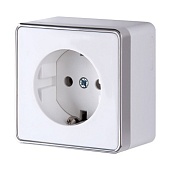 Розетка с заземлением Gallant белая WL15-02-01