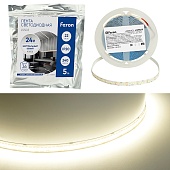 Светодиодная LED лента Feron LS503 240SMD(2835)/м 22Вт/м 24V 5000*10*1.22мм 4000К, IP20