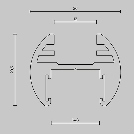Шинопровод подвесной круглый Technical TRX172-R-111B - фото