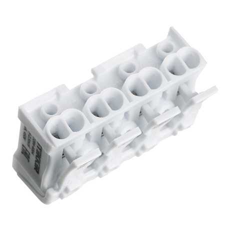 Клемма монтажная STEKKER, LD294-4004 для подключения фазных проводников, 4 контактные группы (3 ввода, 3 вывода на полюс) - фото