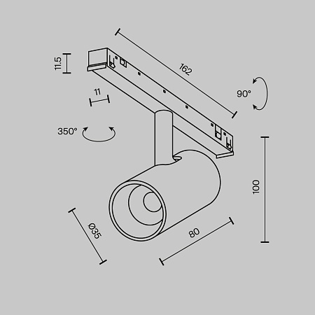 Трековый светильник Technical TR243-5W4K-B - фото