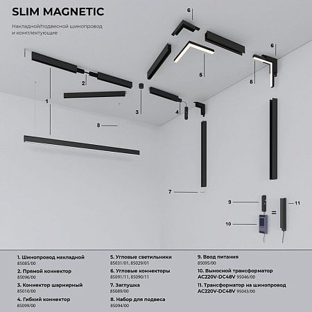 Slim Magnetic L02 Трековый светильник 30W 3000K (черный) 85034/01 85034/01 - фото
