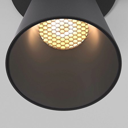 Светильник встраиваемый с антибликовой решеткой Bell 8W 3000K черный 25097/LED Elektrostandard - фото