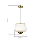 Светильник подвесной ST-Luce Латунь/Белый, Прозрачный LED 1*18W 3000K SL6127.303.01