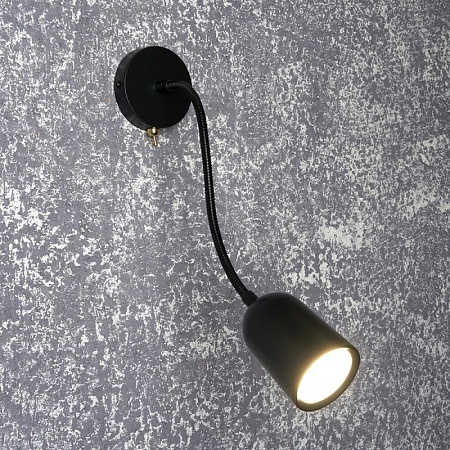 ML400 настенный под лампу с выключателем MR16/GU10, 35W,  черный - фото