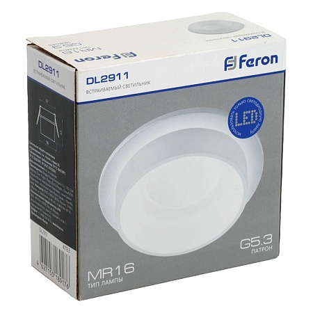 Светильник встраиваемый Feron DL2911 потолочный MR16 G5.3 белый - фото