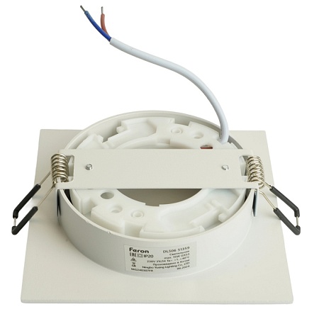 Светильник встраиваемый Feron DL506 потолочный GX53 белый + черный квадрат - фото