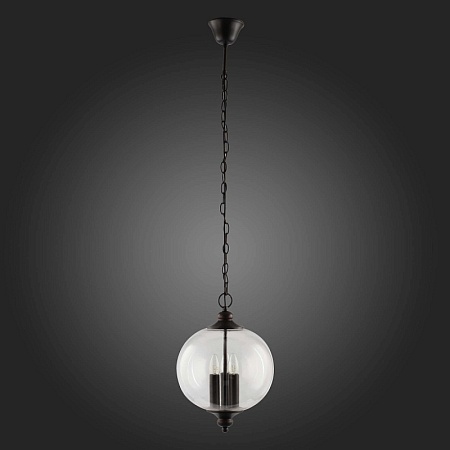 Светильник подвесной ST-Luce Черный/Прозрачный E14 3*60W SL362.303.03 - фото