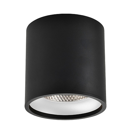 Светильник потолочный Черный LED 1*12W 3000K 840Lm Ra>90 36° IP44 D80xH85 85-265V ST165.432.12 - фото