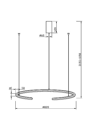 Подвесной светильник Maytoni Motion MOD276PL-L20B3K1 - фото