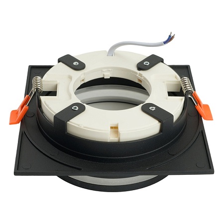 Светильник встраиваемый Feron DL703 LUNA потолочный GX70 черный квадрат - фото