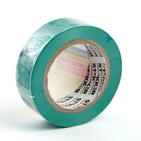 Изоляционная лента STEKKER INTP01319-10 0,13*19 10 м. зеленая - фото