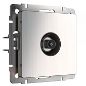 ТВ розетка оконечная глянцевый никель WL02-TV