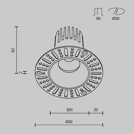 Встраиваемый светильник Technical DL124-10W-2.7K-TRS-B - фото