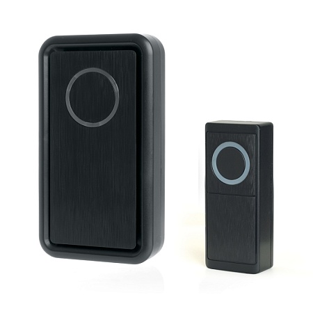 Звонок дверной беспроводной Feron E-379 Электрический 18 мелодий черный с питанием от батареек - фото