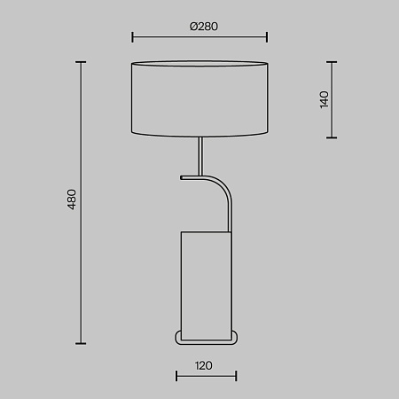 Настольный светильник Maytoni MOD437TL-02B - фото