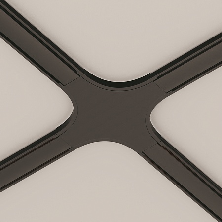 Коннектор питания X-образный Radity черный - фото