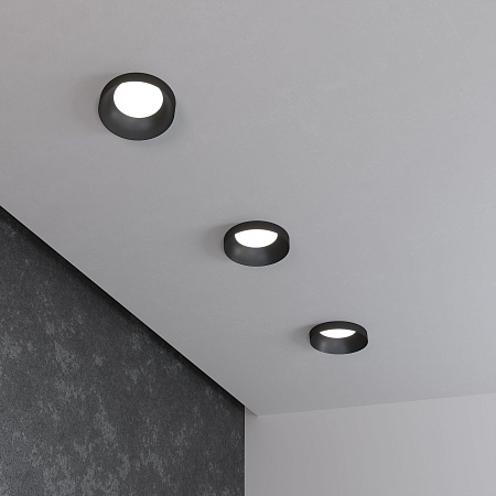 Встраиваемый точечный светильник 111 MR16 черный Elektrostandard - фото