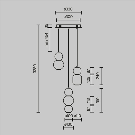 Подвесной светильник Maytoni Drop MOD273PL-L33CH3K - фото