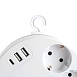 HM10-51-01 Удлинитель 5-местный с/з, 3x1мм2, 2.5м, 250В, 16А, 2USB+С 5V 3,1А, серия Comfort, белый - фото