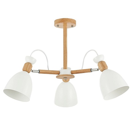 Светильник потолочный Светлое дерево, Белый/Белый E27 3*60W SLE103802-03 - фото