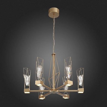 Люстра подвесная ST-Luce Матовое золото/Матовое золото, Прозрачный LED 6*8W 4000K SL815.203.06 - фото