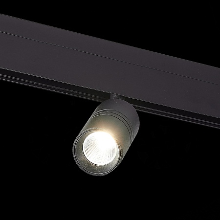 Магнитный трековый светильник Черный LED 1*7W 3000K 595Lm Ra>90 36° IP20 L-xW44xH90 48V ST365.436.07 - фото