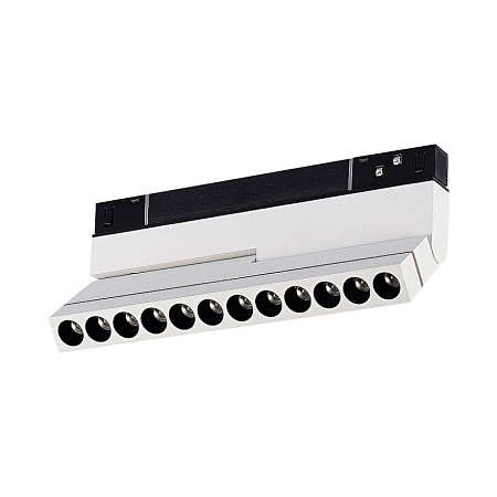 Магнитный трековый светильник Белый LED 1*12W 3000K 450Lm Ra>90 36° IP20 L220xW22xH117 ST805.536.12 - фото