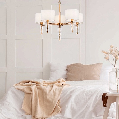 Светильник подвесной Хром/Светло-бежевый E14 7*40W SLE105703-07 - фото