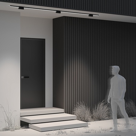 Уличный трековый светильник Points Elasity IP 3000К 10Вт 45° черный - фото