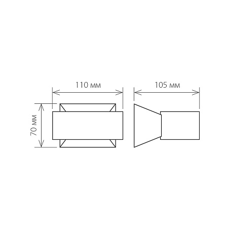 Blinc серый уличный настенный светодиодный светильник 1549 TECHNO LED - фото