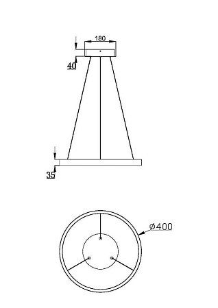 Подвесной светильник Maytoni Rim MOD058PL-L22BS3K - фото