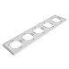 Рамка STEKKER, PFR00-5005-01 5-местная, серия Эмили, белый фарфор, soft touch - фото