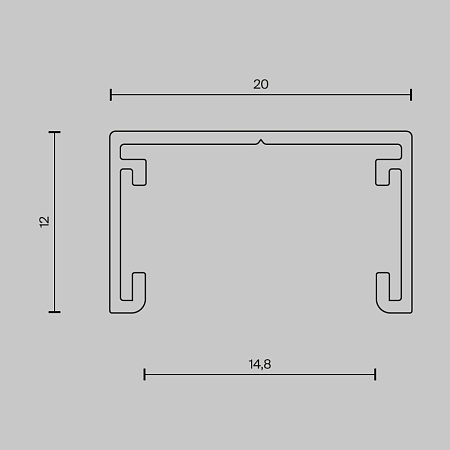 Шинопровод 3м накладной Basity, черный - фото