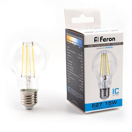 Лампа светодиодная Feron LB-615 Шар E27 15W 175-265V 6400K - фото
