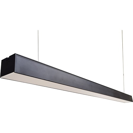 Светильник светодиодный линейный Feron AL4035 IP40 72W 4000К, рассеиватель матовый в алюминиевом корпусе, черный 1500*70*55мм - фото