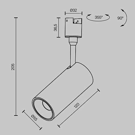 Трековый светильник Technical TR163-1-15W3K-M-B - фото