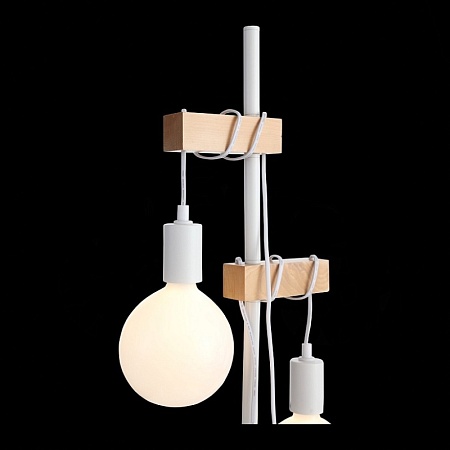 Светильник напольный Белый, Светлое дерево E27 2*60W SL1142.505.01 - фото