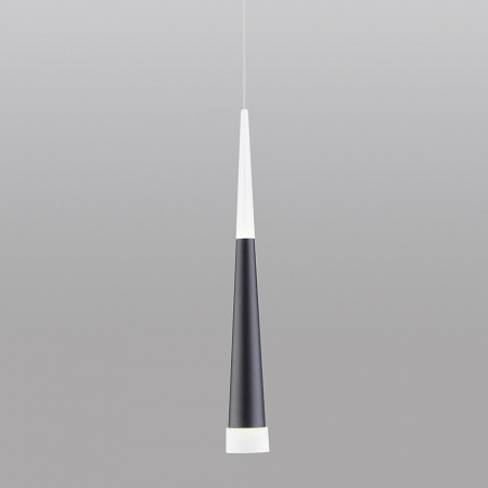 Подвесной светодиодный светильник DLR038 7+1W 4200K черный матовый - фото