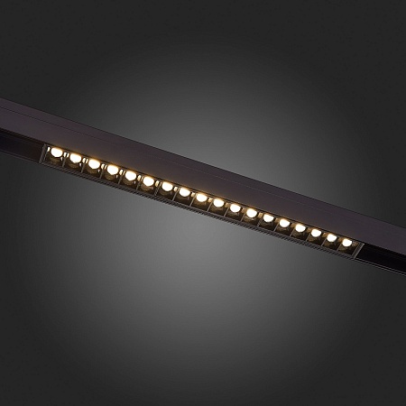 Магнитный трековый светильник Черный LED 1*18W 3000K 1 407Lm Ra>90 36° IP20 L331xW22xH4 ST361.436.18 - фото