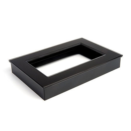 Рамка  2-местная (без перемычки), стекло, STEKKER, GFR00-7012-05, серия Катрин, черный - фото