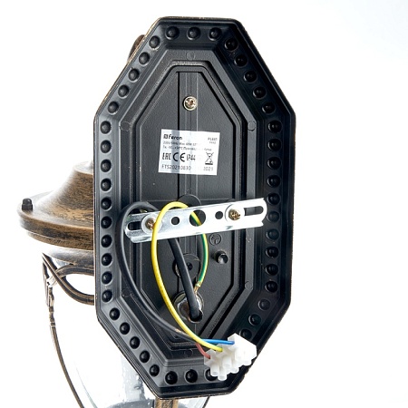 Светильник садово-парковый Feron PL681 на стену вниз 60W 230V E27, черное золото - фото