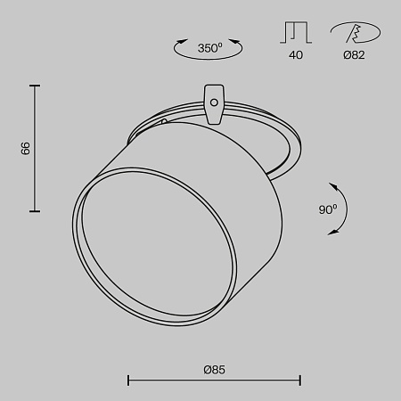 Встраиваемый светильник Technical Onda DL024-12W3K-W - фото
