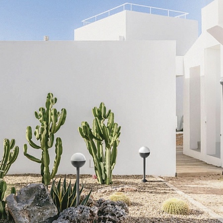 Светильник уличный наземный ST-Luce Черный/Белый E27 1*40W SL9000.415.01 - фото