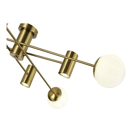 Светильник потолочный Латунь/Белый GU10+E27 4+4*5+60W SLE1105-302-08 - фото