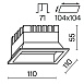 Встраиваемый светильник Technical DL056-12W3-4-6K-W - фото