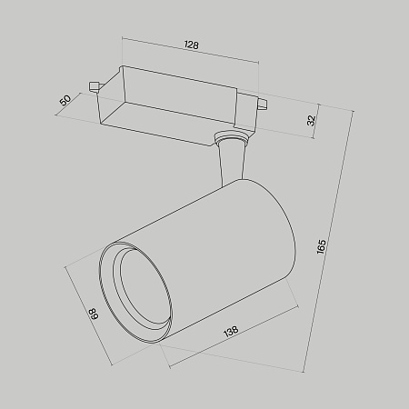 Трековый светильник Technical TR003-1-15W3K-S-B - фото