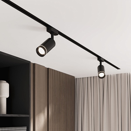 Трековый светодиодный светильник для однофазного шинопровода Glory черный 7W 4200K (1 шт.) LTB39 Elektrostandard - фото